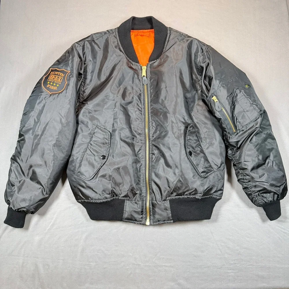 New‎ Vtg 9-1-1 Lone Star Austin Fire Dept Cast & Crew Wrap Gift Bomber Jacket L
